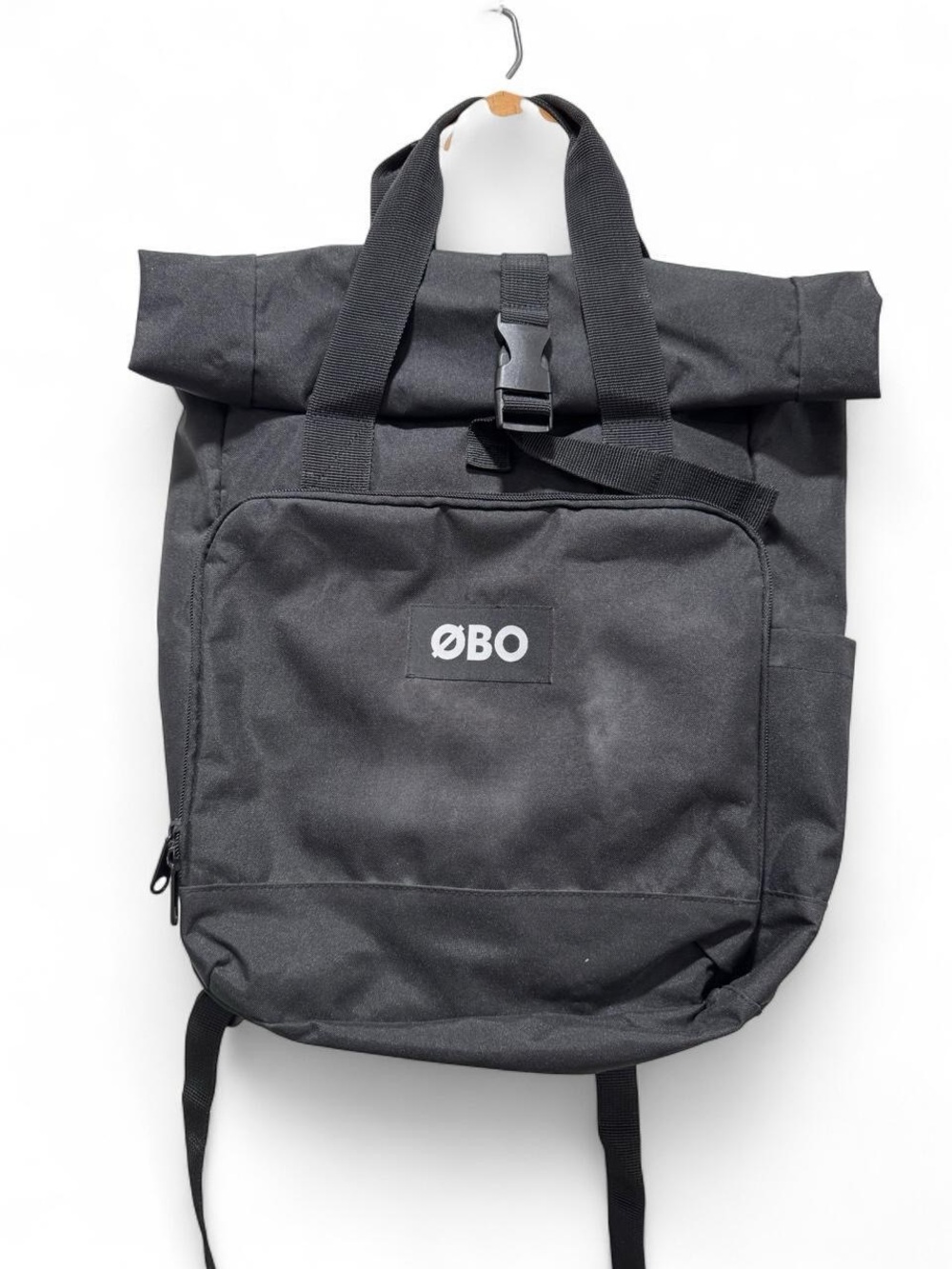 Black Roll-Top Backpack OBO